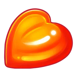 Orange heart symbol